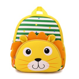 Hefullo Toddler Backpack Neoprene Zoo Kids Casual Backpack Water Resistance Kindergarten Preschool Bags for Little Boys Girls (Lion)