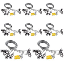 Zliger 32 Pieces Wire Rope Adjustable Steel Rope Hanging Wire Rope Stainless Steel Wire Rope Rope Suspension Attachment Steel Cable Stainless Steel Rope for LED Panel Ceiling Light (32)