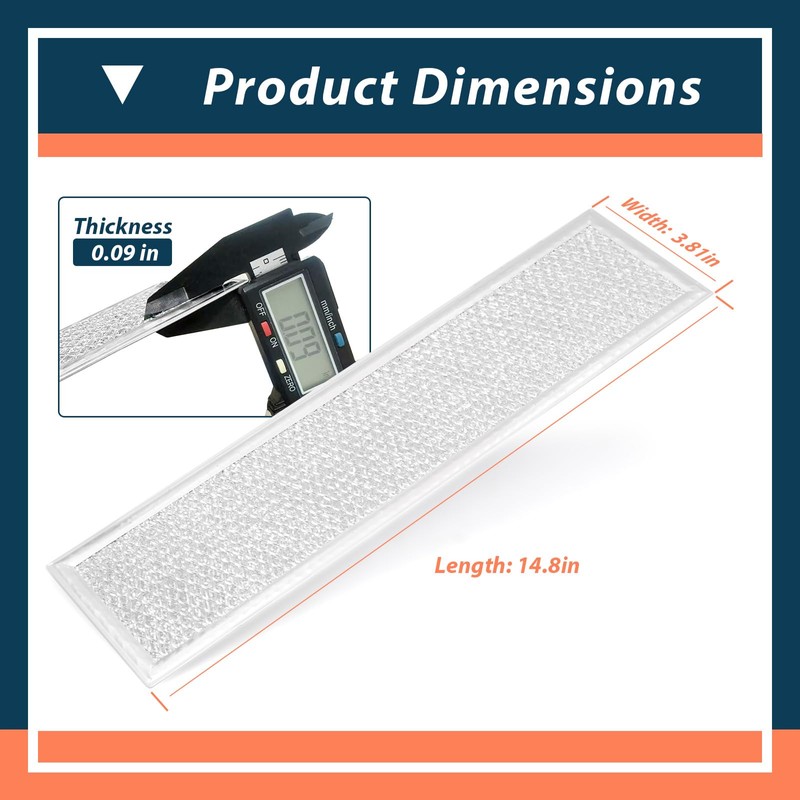Lisnhlin 2-Pack 12-Layer Aluminum Mesh Grease Filters 4 X 15