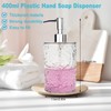 Plastic Soap Dispenser, 400ml Clear Refillable Hand Wash Liquid Dispenser,