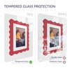 SZYUU 8x10 Wavy Picture Frame with Mat for 5x7, Real