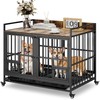 YITAHOME 37.5'' Heavy Duty Dog Crate with Removable Divider, Double
