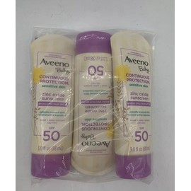Aveeno 3x AVEENO BABY CONTINUOUS ZINC OXIDE SUNSCREEN SENSITIVE SKIN LOTION EXP 01/25