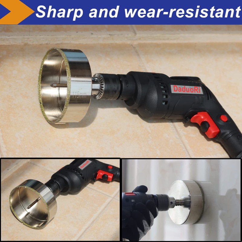 DaduoRi 3 Inch Diamond Hole Saw with Pilot Bit, 3"