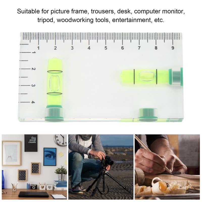 Two Dimensional Horizontal Bubble Level Portable Two Way Integrated Level