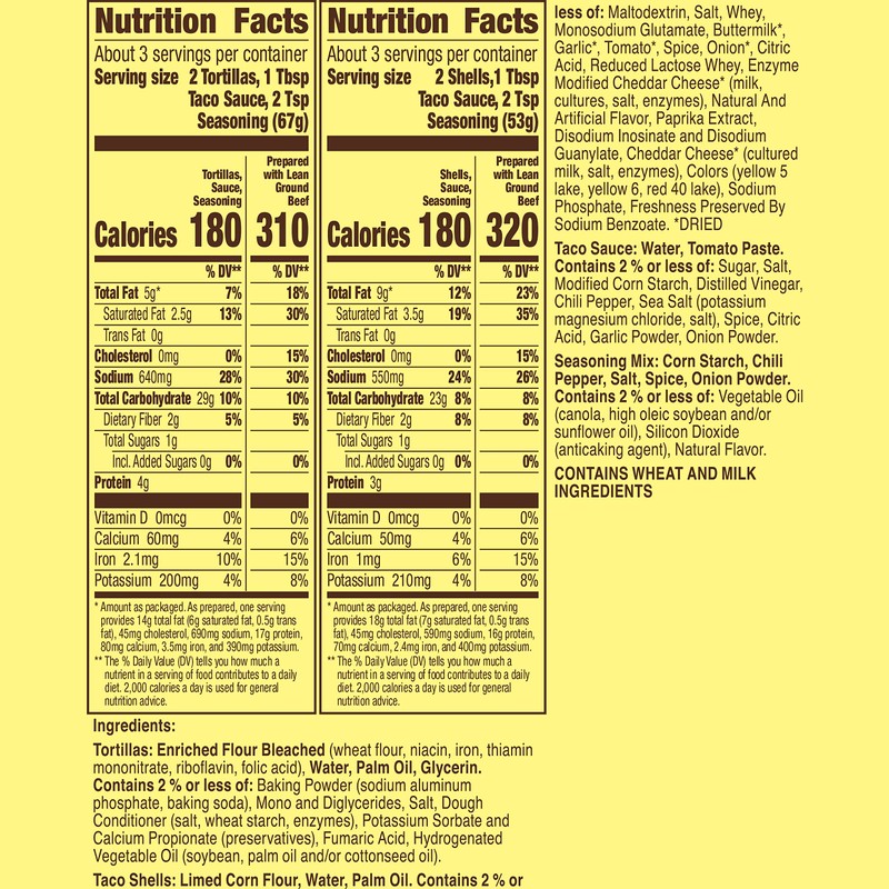 Old El Paso Nacho Cheese Bold & Soft Tortilla Taco