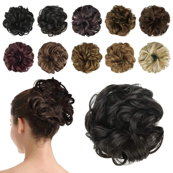 BARSDAR Hairpiece Bun Hair Scrunchie Updo Hairpiece Hair Extension Wavy