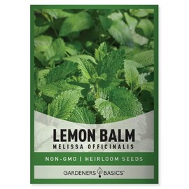 Lemon Balm Seeds for Planting Herbs - (Melissa Officinalis) Indoors and Outdoors Heirloom, Open-Pollinated, Non-GMO Herb Variety- Great for Home Herbal Tea Seed Gardens and More by Gardeners Basics