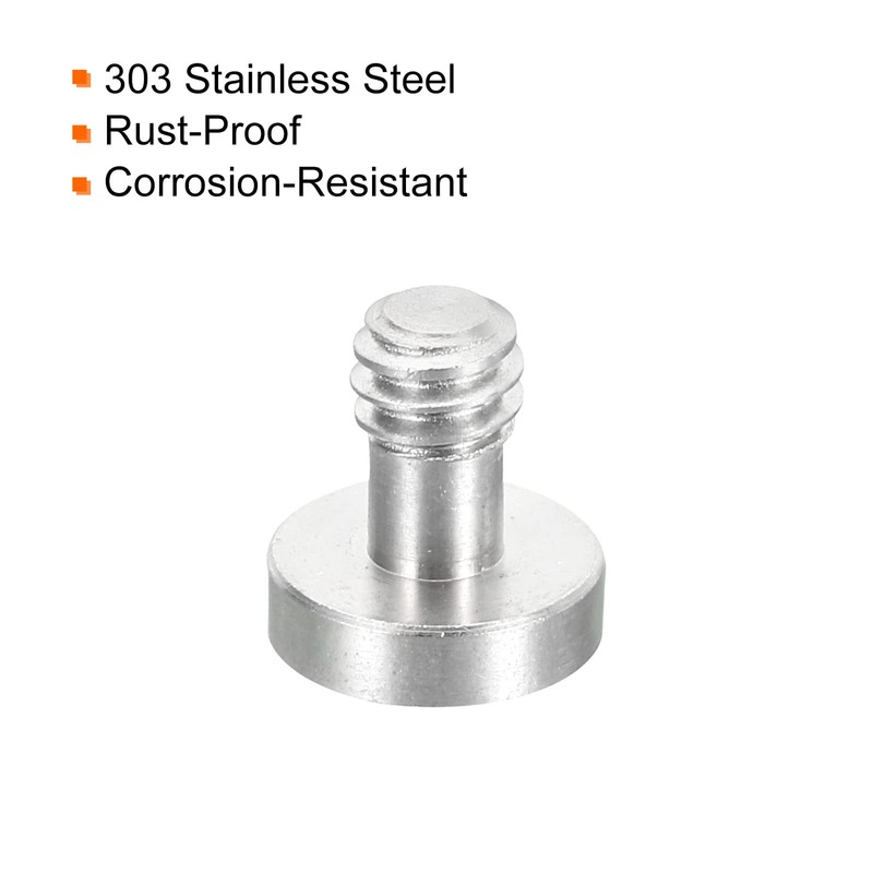 PATIKIL 5pcs 6.35mm-20 Screws 13mm Length Camera Quick Release Screw