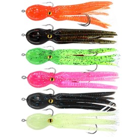 Stylebest Octopus Swimbait Soft Fishing Lure with Hooks, Squid Jigs, Artificial Bait, Sea Fishing in Saltwater, Pack of 6
