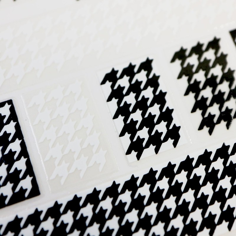 Nail Sticker, Houndstooth Pattern [Black, White] Nail Stickers, Nail Art,