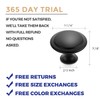 Ravinte 60 Pack Matte Black Kitchen Cabinet Knobs 1-1/4 Inch