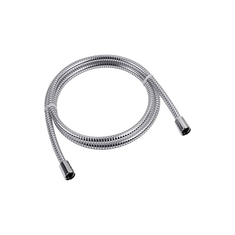 CORNAT TECB3373 Shower Hose Plastic 2,0m Trans./chr, Transparent, 200 cm