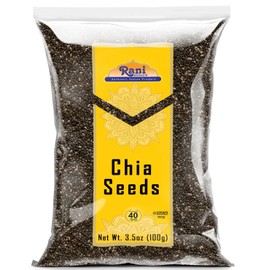 Rani Chia Seeds 3.5oz (100g) ~ All Natural | Vegan | Gluten Friendly | Non-GMO | Kosher | Indian Origin