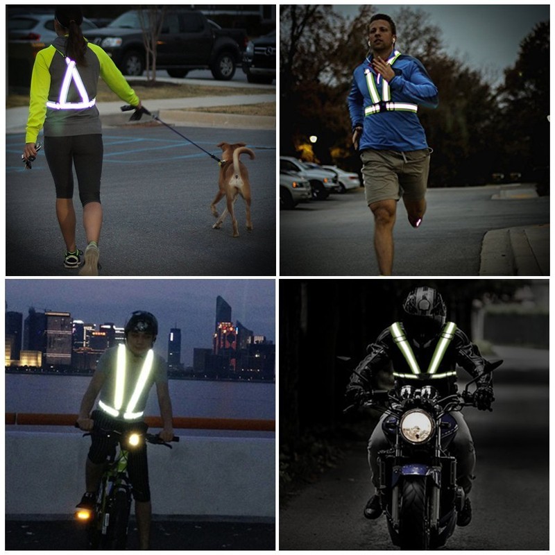 SAWNZC Reflective Vest Running Gear 2Pack, Adjustable Safety Vest Outdoor