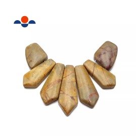 No Brand Natural Autumn Jasper Graduated Arrow Shape Set Size Approx 16x35mm-16x45m