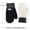 Utaly Kids Mittens Toddler Stretch Full Finger Knitted Gloves Toddler