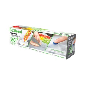 E-Z Board DCB20-CLR Disposable Plastic Cutting boards, 25 Square Feet, Easy Clean-Up and Convenient Use, Ideal for Camping, Hunting, Boating, and For People With Food Allergies