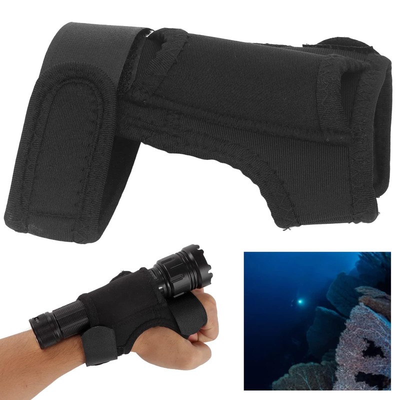Kodrily Wrist Flashlight Holster, Diving Torch Arm Holder Mount, Nylon
