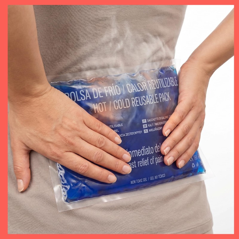 KMINA Borsa caldo freddo con scatola, riutilizzabile, gel non tossico,