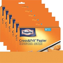 Toppits Cross & Frit Paper Back della Carta Speciale Carta di Snack 8 Fogli (Confezione da)