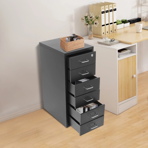 CNCEST Vertical File Cabinet, Metal File Cabinet with Lock, Filing