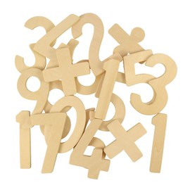 Bigjigs Toys Wooden 123 Drawing Templates - Numbers & Basic Math Symbols