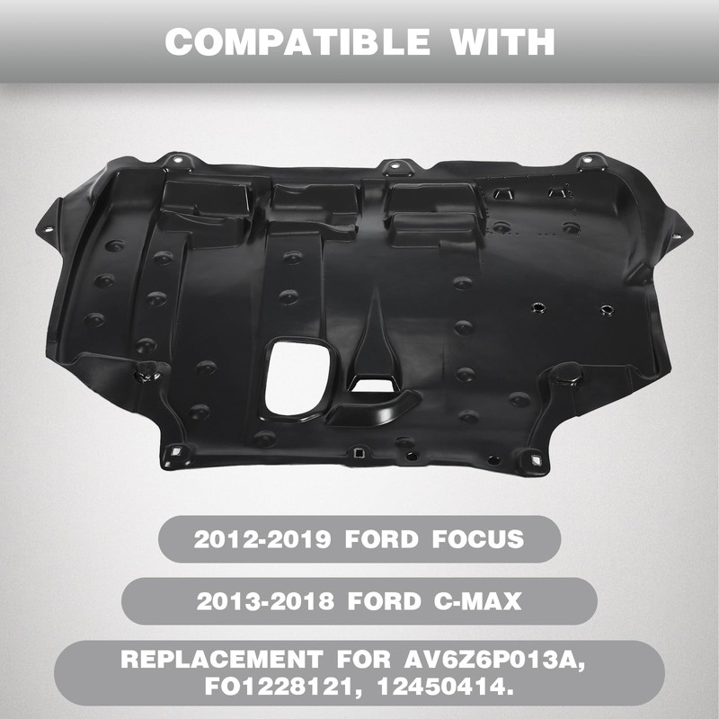 Kojem Engine Splash Shield Compatible with 2012-2019 Ford Focus 2013-2018