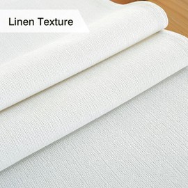 Laolitou White Table Runners 72 Inches Long, Burlap Linen Texture Farmhouse Boho Table Runner, Rustic Dining Table Decor Long (13x72 Inches, White)