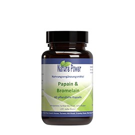 Papain and Bromelain by Nature Power, 100% Natural, 60 Vegetable Capsules, GMO Free and Vegan