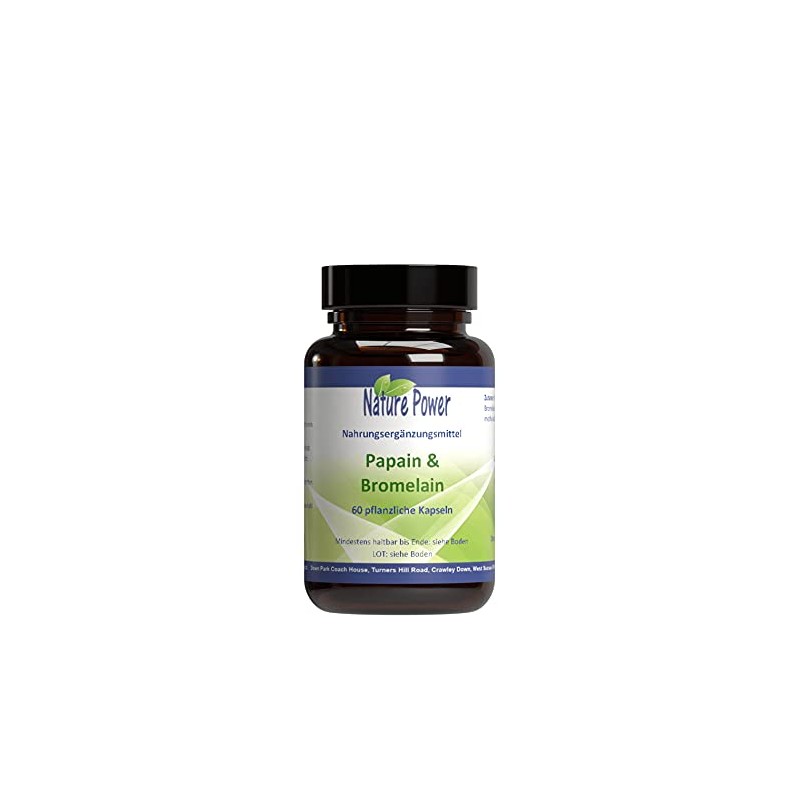 Papain and Bromelain by Nature Power, 100% Natural, 60 Vegetable