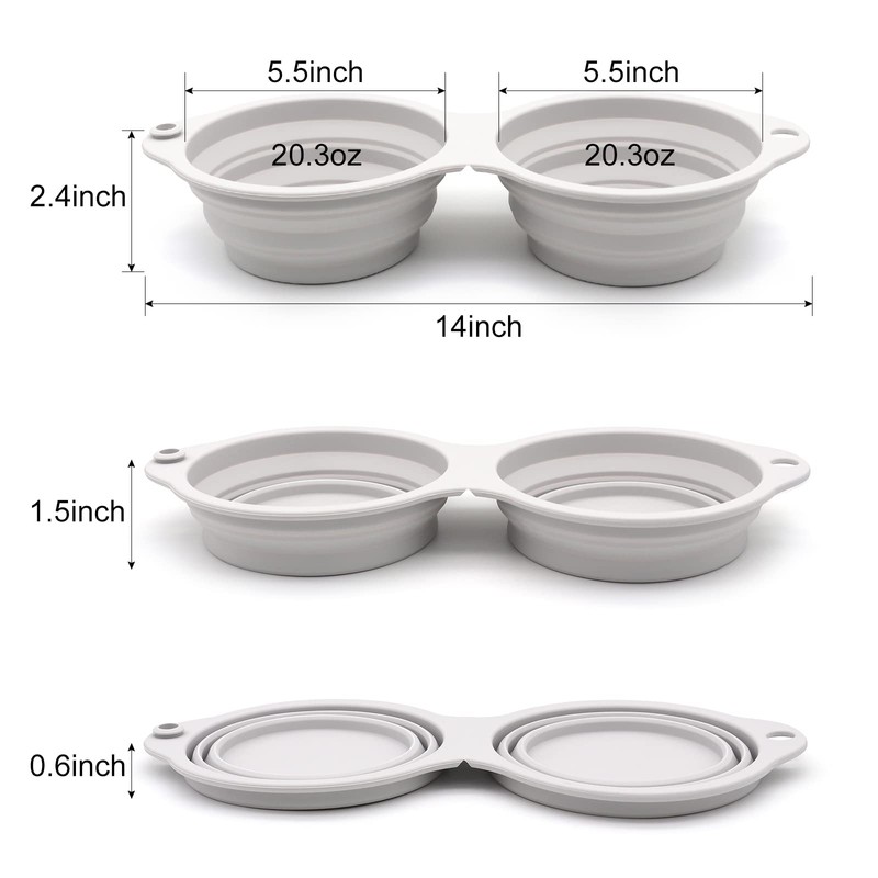 Dog Bowls Travel Bowls 2 in 1 Integrated Foldable No