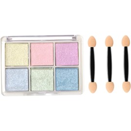Polvo de purpurina para uñas, juego de pigmentos cromados brillantes para decoración uñas 6 colores, decoración DIY para manicura y uso en salón