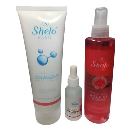 Rutina Facial Colágeno Ácido Hialurónico Tonico Shelo Nabel