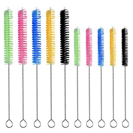 Straw Cleaner Brush 10PCS Long Straw Brushes Reusable Nylon Tube Brush Drinking Straw Cleaning Brush Set for Water Bottle, Straws, Tube, Flasks (10PCS Style 3)