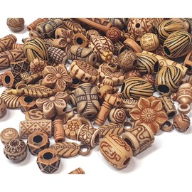 200 Pieces (100 g) Plastic Beads Mix Antique Plastic Beads Colourful Mix Motifs Acrylic Beads Set Pearl for Threading 8 mm to 20 mm Craft Set