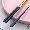 Reusable Korean Chopstick and Spoon Set, Long Handle Stainless Steel