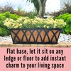 LaLaGreen Railing Planter Boxes (24 Inch, 2 Pack) Black Metal