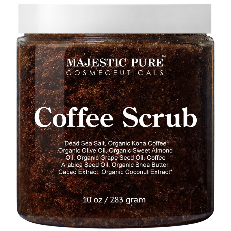 Majestic Pure Arabica Coffee Scrub - All Natural Body Scrub