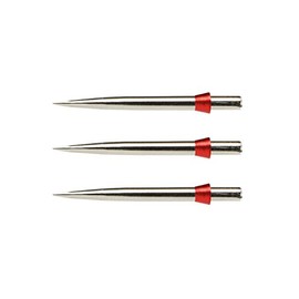 Specialist Darts Points Trident Points Silver Effect Standard 32mm with Red Tridents - 1 set per pack