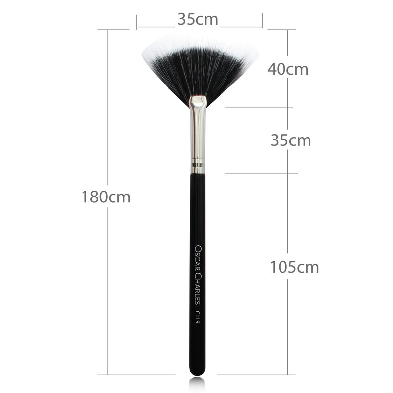 Oscar Charles 119 Luxe Professional Small Duo Fan Makeup Brush