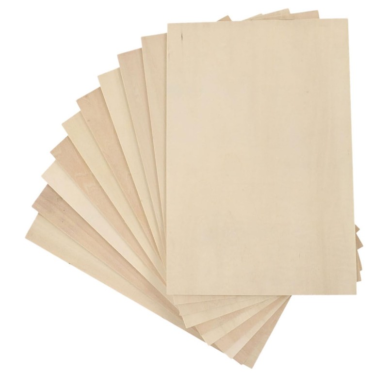 TEHAUX 20pcs Unfinished Basswood Planks for Crafts Projects Model Making