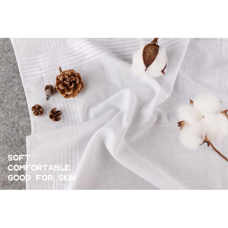 Srnede Men's Handkerchiefs,Soft White Hankie Hankerchieves …