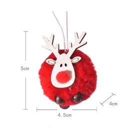 CHENLONB Christmas Tree Ornaments Reindeer Cute Plush Christmas Tree Ornaments Christmas Tree Decorations Christmas Party Decor Decor Gifts Figurine Set of 6