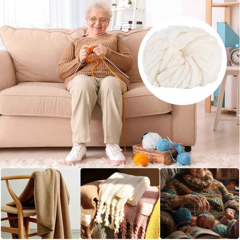 Plush Yarn - Soft Yarn for Crocheting Blankets,Thick Yarn for