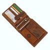 GoBago Men's Leather Wallet RFID Protection Wallet, brown, Vintage