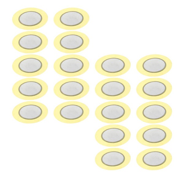 Fielect 20Pcs Piezo Discs 30mm Acoustic Pickup Transducer Ceramic Trigger