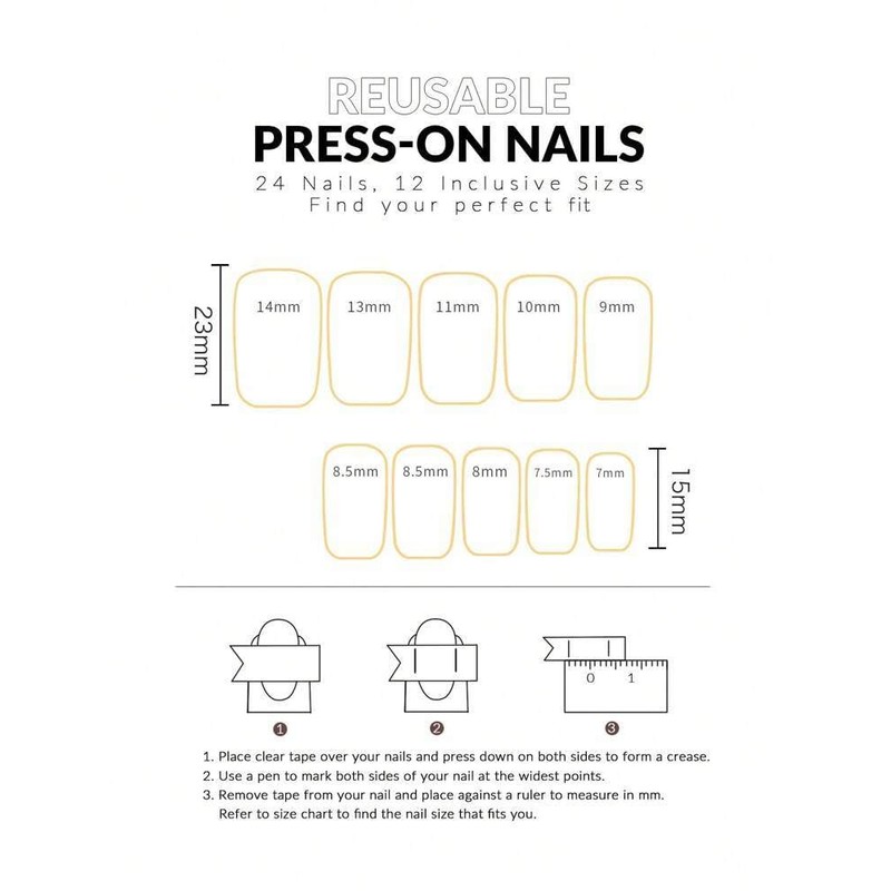 MouyouGlow False Nails Long Square Nude White French 3D Pink