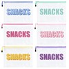 HUGNOW 6PCS Snack Bag for Travel Clear Zipper SnackPouch Waterproof