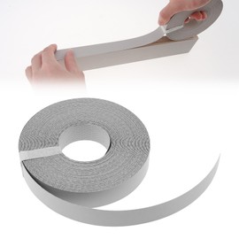 Melamine Edge Banding, PNXKTXO 3/4inch x 50ft Hot Melt Adhesive Pre-glued Gray Veneer Edging for Plywood Table Cabinet Furniture (Gray, 3/4inch x 50ft)